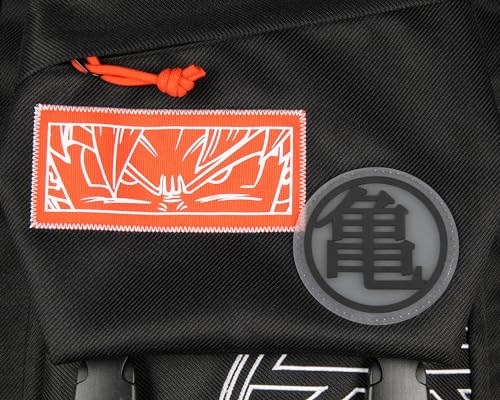 Bioworld Dragon Ball Z Anime King Kai and Hermit Turtle Kanji Travel Backpack With Padded Tech Pocket For Women For Men