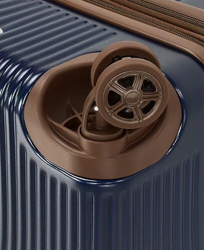 London Fog Brentwood IV 25" Expandable Spinner Hardside Suitcase, Midnight Blue