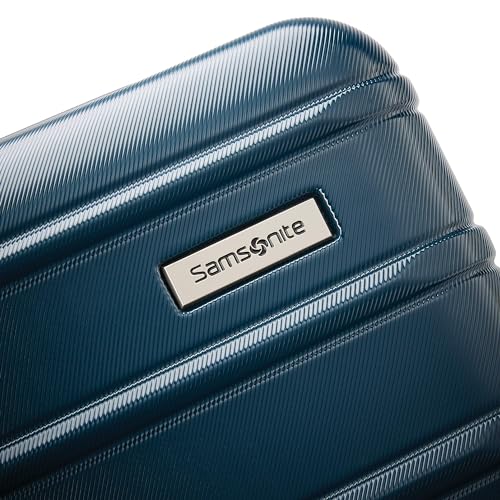Samsonite Omni 2 28-Inch Large Checked Hardside Luggage with 360° Spinner Wheels - Scratch Resistant Hardshell - TSA Lock - Expandable Polycarbonate Shell for Lightweight Travel - Nova Teal