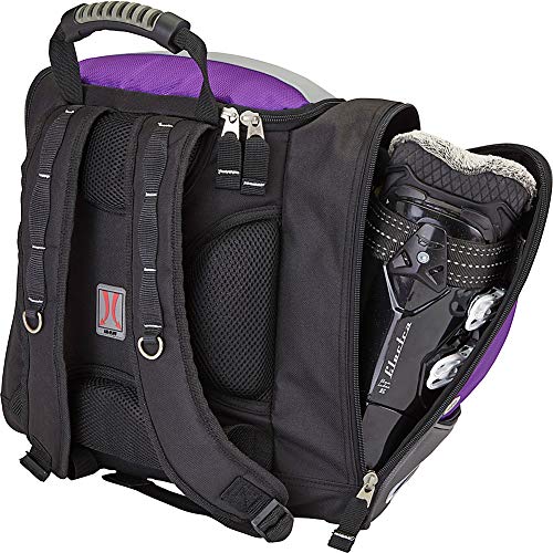 Athalon Tri-Athalon Kids Boot Bag/Backpack for Skiing, Snowboarding, Holds Boots, Helmet, Goggles, Gloves, Lime/Gray, One Size