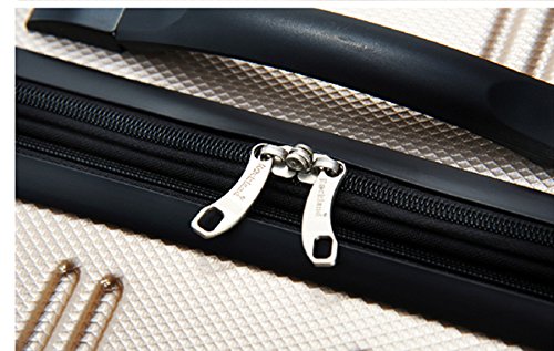 Rockland Melbourne Hardside 2 Piece Expandable Spinner Wheel Luggage Set, (20"/28"), Champagne