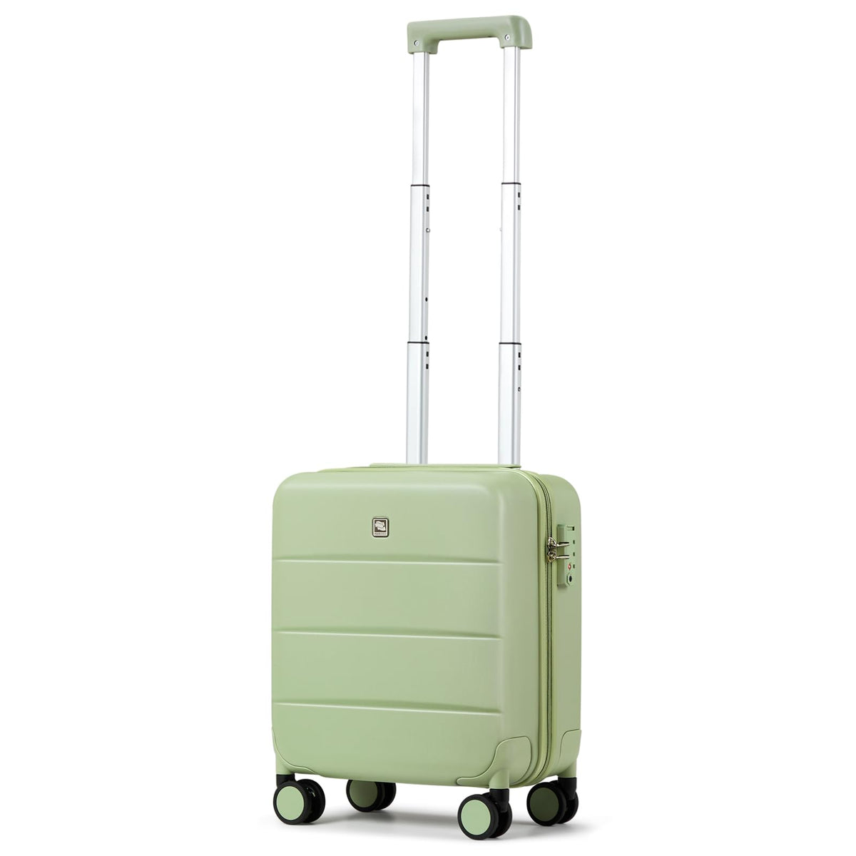 Hanke 16 Inch Underseat Carry On Luggage with Wheels Hard Shell Mini Small Suitcases Carry On Bag for Airline Approved TSA Luggage Lightweight Travel Suitcase(Bamboo Green)