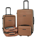 French Connection 5 Piece Mersai Luggage Travel Set, Warm Truffle