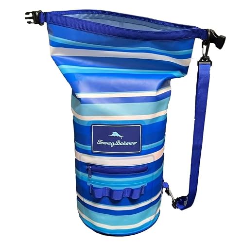 Tommy Bahama 20L Waterproof Dry Bag, Roll-Top (Harbor Stripe)