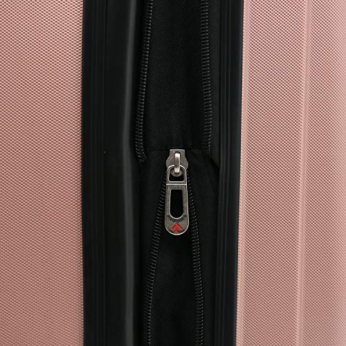 Travelers Club Midtown Hardside 4-Piece Luggage Travel Set, Rose Gold
