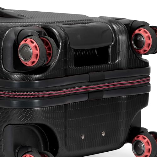 Traveler's Choice Maxporter II Polycarbonate Hardside Trunk with Spinner Wheels, Black, 22-Inch Carry-on Luggage