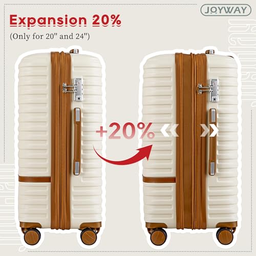 Joyway Expandable Luggage Sets 5 Piece, Hard Case Suitcase Set with Spinner Wheels, Hardshell Lightweight Travel Luggage with TSA Lock