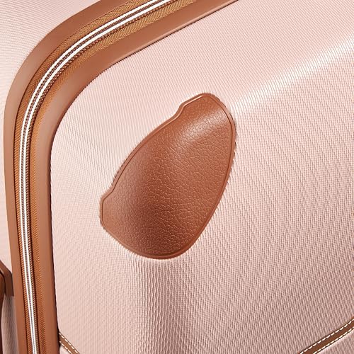DELSEY PARIS Chatelet Air 2.0 - Hardside Checked Luggage 28 Inch Large - TSA Lock - 360° Spinner Wheels- Polycarbonate Travel Suitcase, Blush Pink