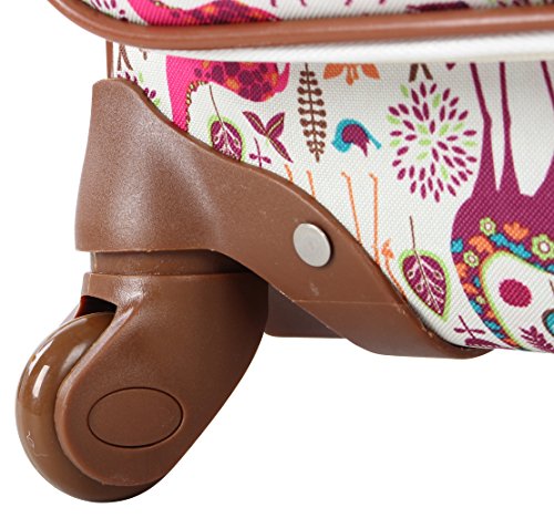 Lily Bloom Luggage Carry On Expandable Design Pattern Suitcase For Woman With Spinner Wheels (20in, Giraffe Park)