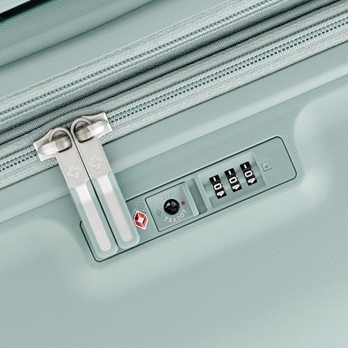 Samsonite Elevation Plus - Large Hardside Luggage - Scratch Resistant Polypropylene Shell, RightHeight™ Adjustable Handle, Integrated AirTag Holder, TSA Lock, WetPak™ Compartment - Cypress Green
