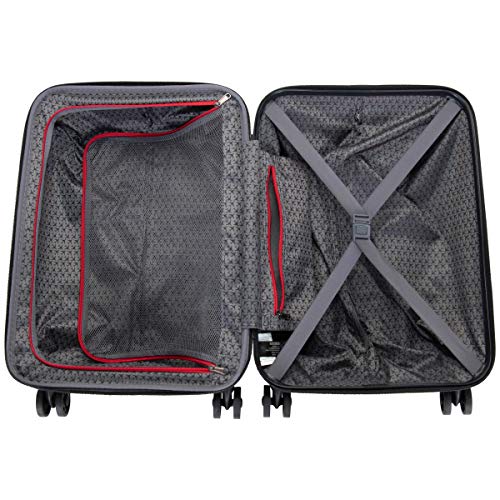 Kenneth Cole Reaction Flying Axis 20" Hardside Expandable 8-Wheel Spinner Carry-On Suitcase, Silver