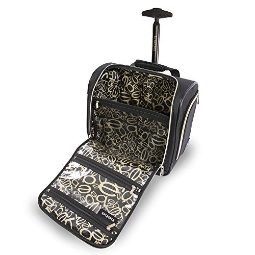 BEBE Danielle - Wheeled Under The Seat Carry On Bag Carry-On Luggage, Croc Black