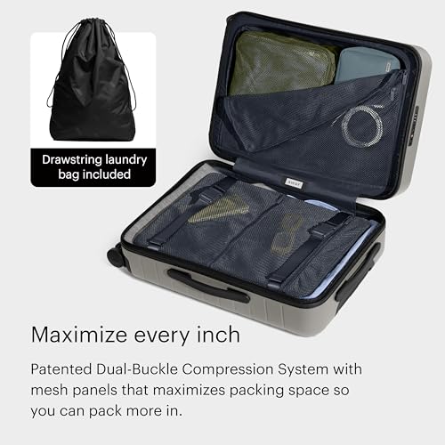 Away Bigger Carry-On Luggage - 23-Inch Lightweight Hardside Suitcase with 360° Spinner Wheels, Interior Compression System, TSA-Approved Lock - Cloud Gray