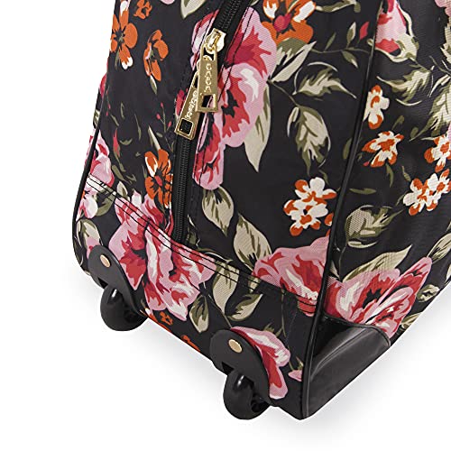 BEBE Women's Rolling Duffel, Dark Rose