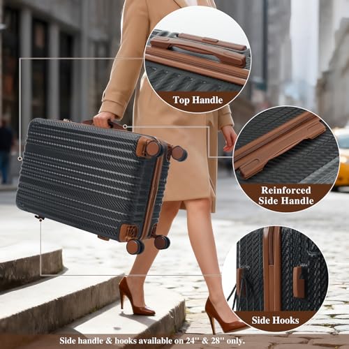 Merax 6-Piece Hardshell Luggage Set with Spinner Wheels | Lightweight ABS Suitcases with TSA Locks Carry-On & Checked Travel Luggage for Family