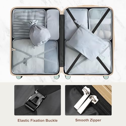 Luggage Sets 3 Pcs Suit case, ABS Hardside Suit case Carry-on, Checked Luggage, Lock