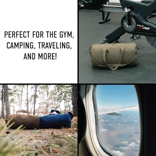 Rothco Heavy-Duty Canvas Shoulder Duffle Bag - Rugged Travel Gym Gear Equipment Bag, Coyote Brown, 19 Inches