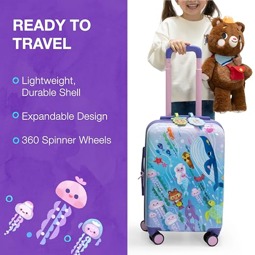 Traveler's Choice Kids JoJo the Bear's Travel Adventure, Under the Sea, 20-Inch Carry-On