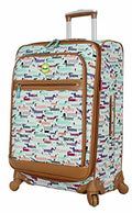 Lily Bloom Luggage 24" Expandable Design Pattern Suitcase With Spinner Wheels For Woman (24in, Totally Paw Some)