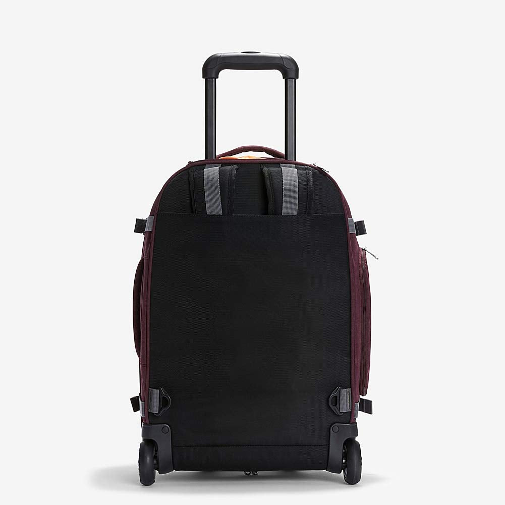 eBags TLS Mother Lode Rolling Weekender 22 Inch Travel Backpack with Wheels - Carry-On - (Heathered Graphite)