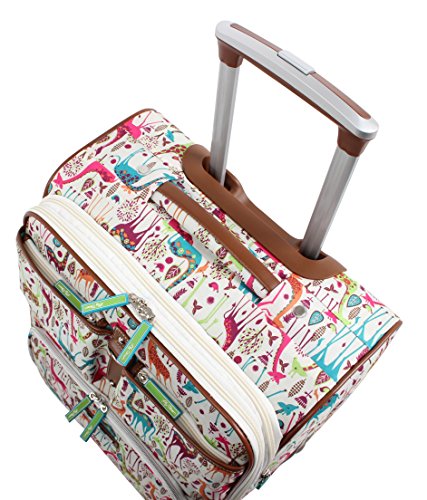 Lily Bloom Design Pattern 28" Luggage Softside Expandable With Double Spinner Wheels, Large Lightweight Suitcase Checked Bag For Women