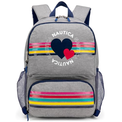 Nautica Backpack for Kids | Kindergarten, Elementary Children Backpack | 16" Tall | Hearts