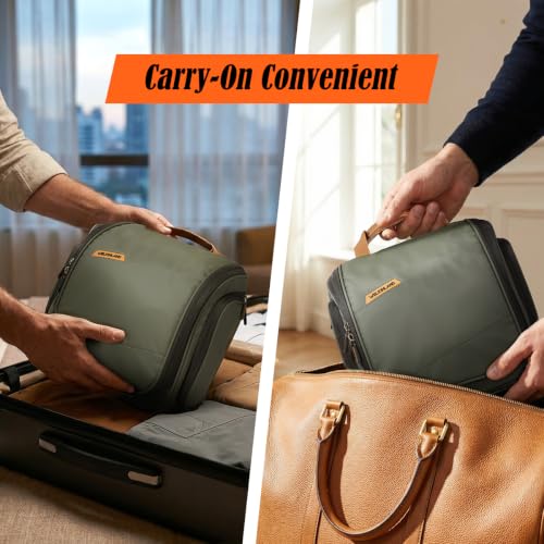 WELKINLAND 13-Pocket Hanging Toiletry Bag, Waterproof Mens Hanging Toiletry Travel Bag, Large Mens Dopp Kit For Travel, Fully Openable Bathroom Travel Bag For Men, Shaving Kit Bag For Men Travel