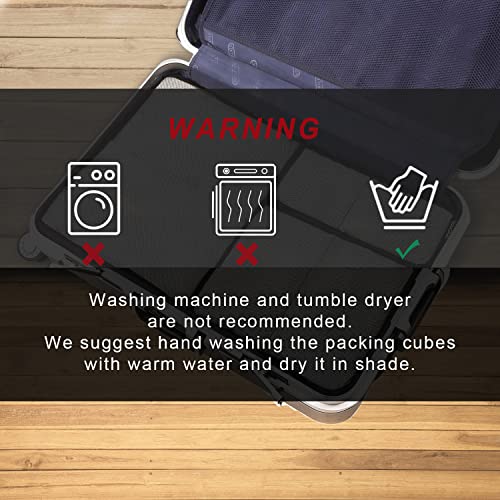BAGAIL 6 Set Packing Cubes,Travel Luggage Packing Organizers(6Set Beige)