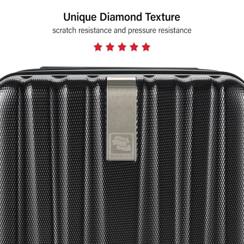 Hanke Hardshell Luggage Sets 3 Piece Extra Large Suitcases with Lock,28 Inch Luggage with Spinner Wheels, PC Travel Suitcase for Women Men 20 24 29Inch,Jet Black