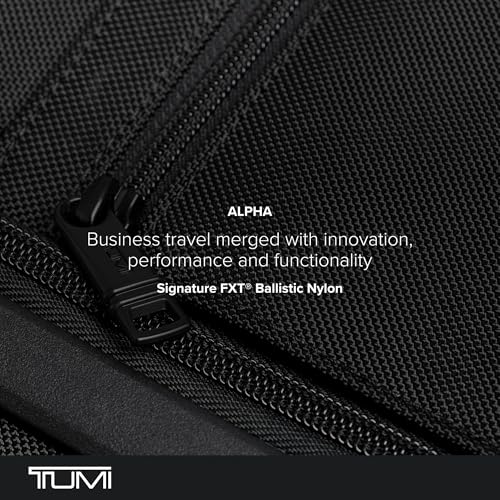 TUMI - Alpha Large Dual Access Expandable 4-Wheeled Checked Luggage - Zipper Expansion - Durable Large Capacity Suitcase with TSA Lock - Black