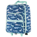 Stephen Joseph, Kids Roling Carry-On Luggage, 12.5"L x 6.5"W x 18"H, Blue Shark