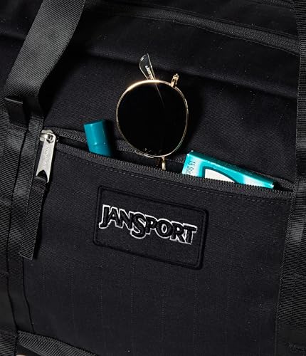 JanSport Smooth Ride Duffle Bag with Luggage Trolley Pass Through, Shoe Compartment, Black
