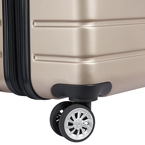 DELSEY PARIS Jessica Hardside Expandable Luggage with Spinner Wheels (Rose Gold, Checked-Large 29-Inch)