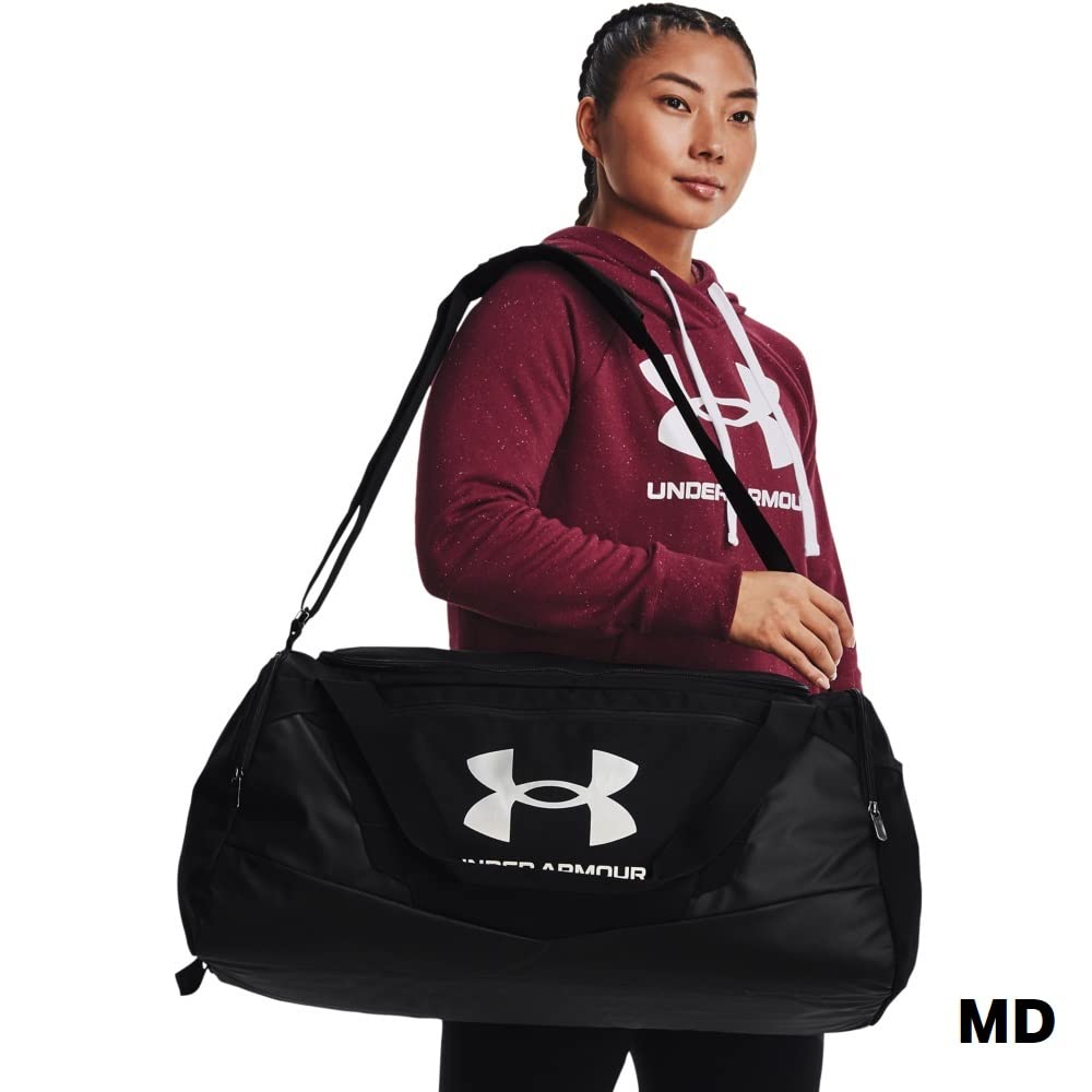 Under Armour Unisex-Adult Undeniable 5.0 Duffle, Black (001)/Metallic Silver, Medium