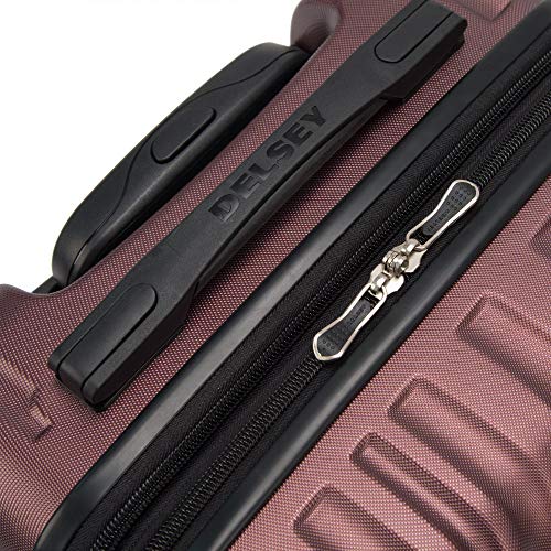 Delsey Paris Alexis Durable Hardside Luggage, Expandable Lightweight 4-Wheel Spinner, Easy Grip Telescoping Handle for Smooth Mobility, TSA-Lock Incorporated, Men and Women, Burgundy, Check-In 25-Inch