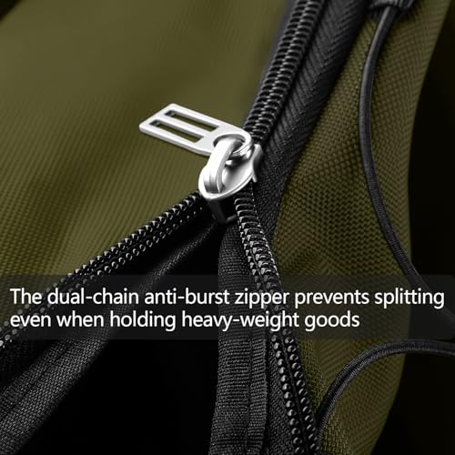 Bagenerous 110L/140L Expandable Soft-Sided Foldable Duffle Bag with 2 Rubber Wheels,Packable 32” Rolling Carry-On with Multi-Pockets & Compartments,Army Green
