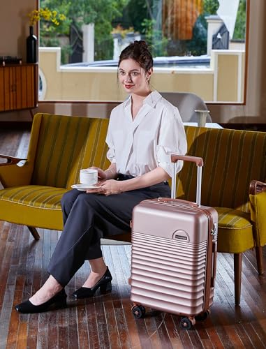CONCEPTEN Luggage Sets 5 Piece, Suitcases with Wheels, Hardshell Suitcase Set, ABS Carry on Luggage Set with TSA Lock, Travel Luggage