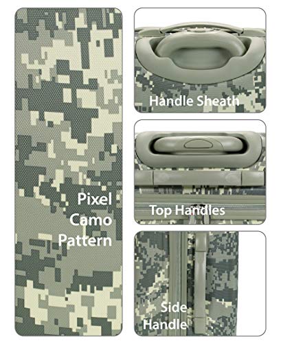 Rockland Safari Hardside Spinner Wheel Luggage, Carry-on 20", Acu Camo
