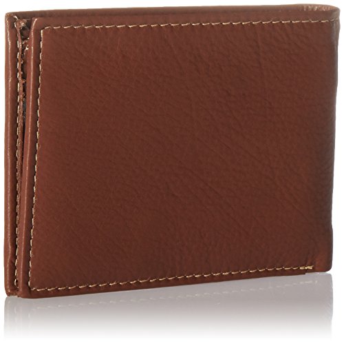 Timberland Men's Wellington Leather Rfid Bifold Commuter Security Wallet, Cognac, One Size