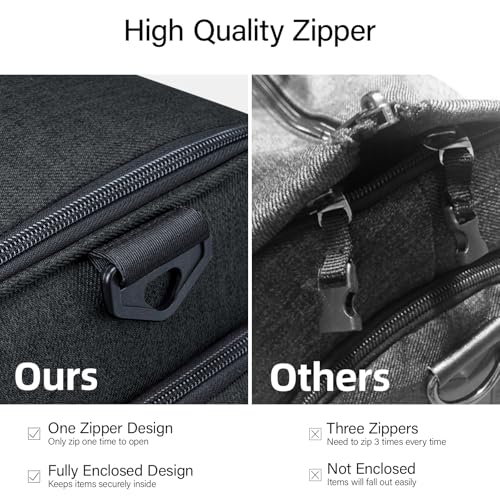 Hanke Carry on Garment Bags for Travel,Convertible Duffle Bag Luggage Bag Weekend Bag with Shoe Compartment,2 in 1 Hanging Suitcase Suit Bag for Men Women,Black