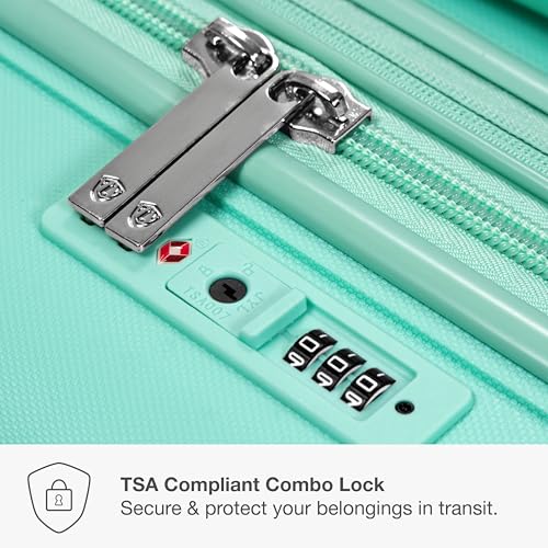 Traveler's Choice Pagosa Hardshell Expandable Luggage with Spinner Wheels, Mint, 27-Inch Medium
