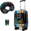Homskiii Kids Suitcase Set for Boys Hardside Luggage with Spinner Wheels 2 Piece 16inch Toddler Suitcase for Boys Travel Carry on Luggage Airline Approved