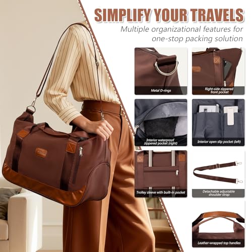 Cosbarn Luggage Sets 5 Piece with TSA Lock Spinner Wheels, Unisex Hard Case ABS Suitcase Set, Hardshell Lightweight Waterproof Travel Hardside Suitcases with Wheels for Women Men, Burgundy