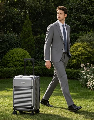 LARVENDER Carry On Luggage 22x14x9 Airline Approved, Suitcases with Wheels