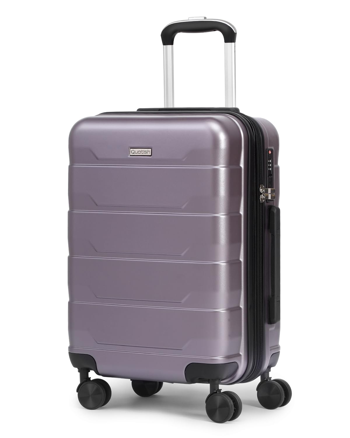 Quatish Carry On Luggage 22x14x9 Airline Approved with Spinner Wheels, 22 inch Expandable Hard Shell Suitcase with TSA Lock, Smooth Rolling Wheel for Lightweight Travel for Men Women, Purple