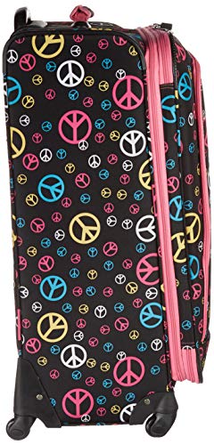 Rockland Fusion Softside Spinner Wheel Luggage, Peace, 3-Piece Set (20/24/28)