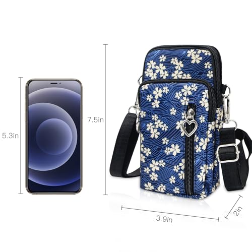 BIAOTIE Lightweight Small Crossbody bags Cell Phone Purses Travel Pouch Shoulder Bag for Women (D-09)