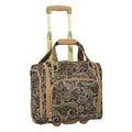 London Fog Mayfair 15 Inch under the Seat Bag, Black Sand Paisley