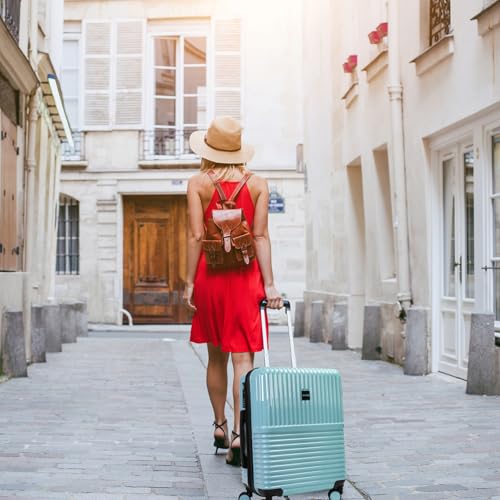 World Traveler Dejuno Tonal 3-Piece Polycarbonate Lightweight Hardside Expandable Spinner Luggage Set with TSA Lock - Glacier