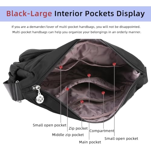 MINTEGRA Women Shoulder Handbag Roomy Multiple Pockets Bag Ladies Crossbody Purse Fashion Tote Top Handle Satchel